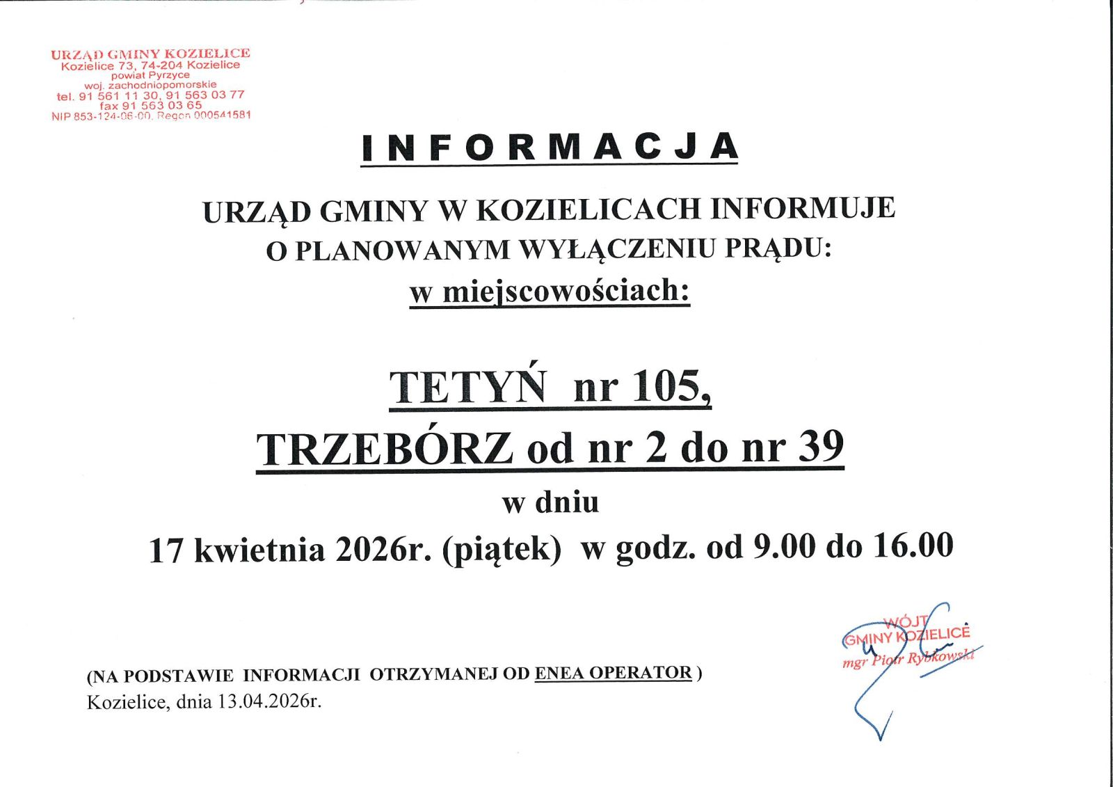 Zdjęcie: INFORMACJA