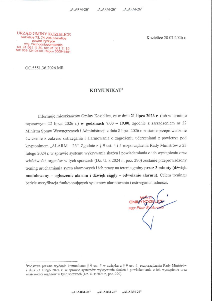 Zdjęcie: KOMUNIKAT