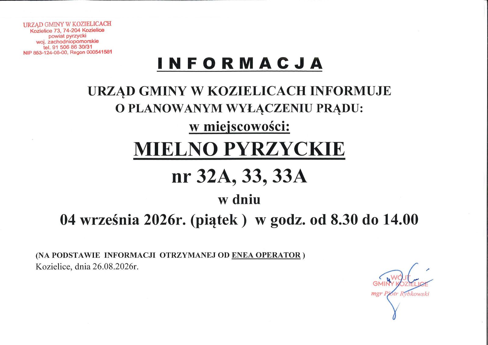 Zdjęcie: INFORMACJA