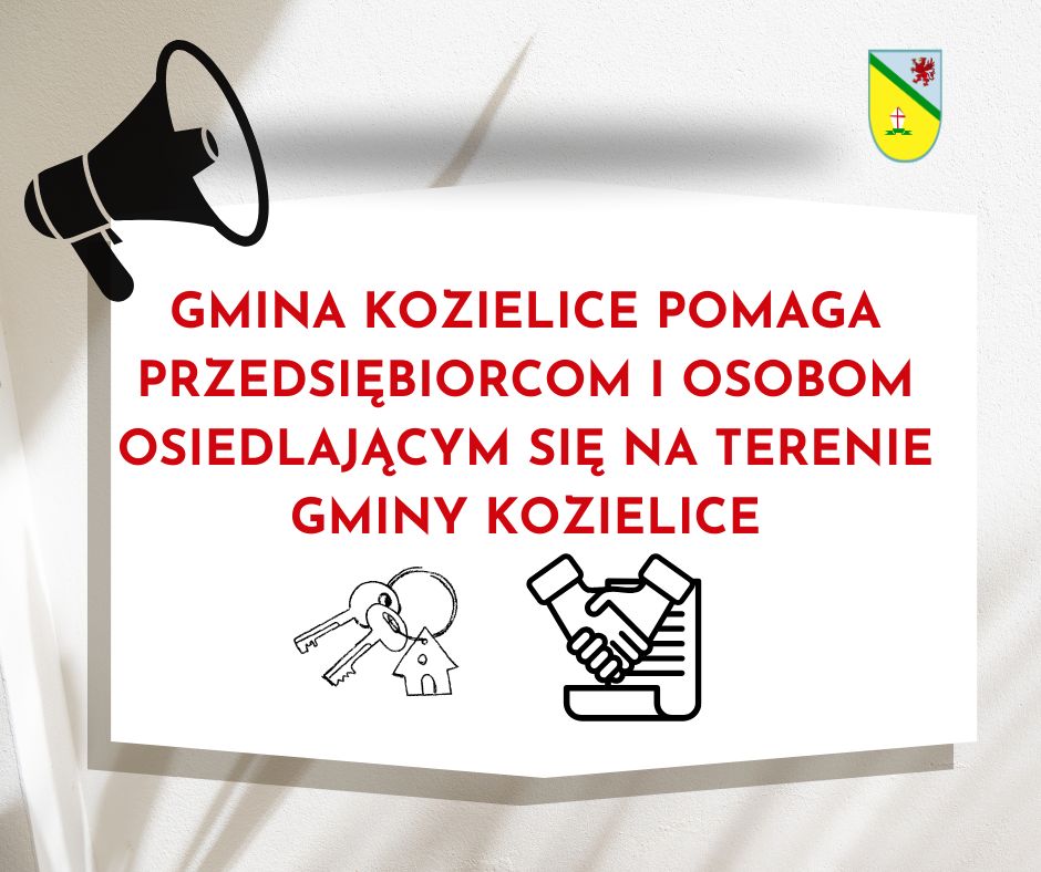 Zdjęcie: Gmina pomaga przedsiębiorcom i osobom osiedlającym się na terenie Gminy Kozielice