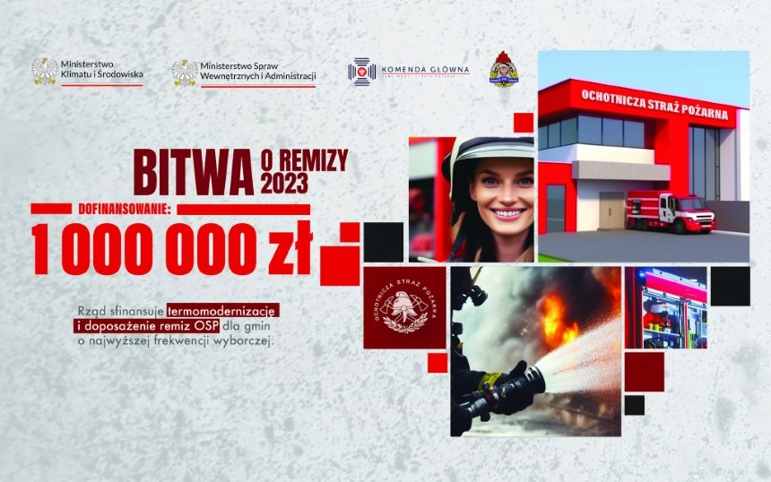 Zdjęcie: Bitwa o remizy - 1.000.000 zł dla gminy z największą frekwencją wyborczą