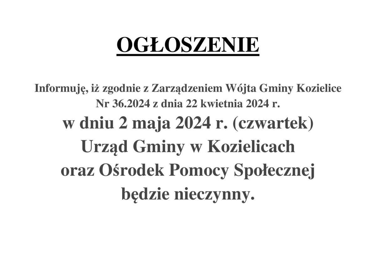 Zdjęcie: OGŁOSZENIE