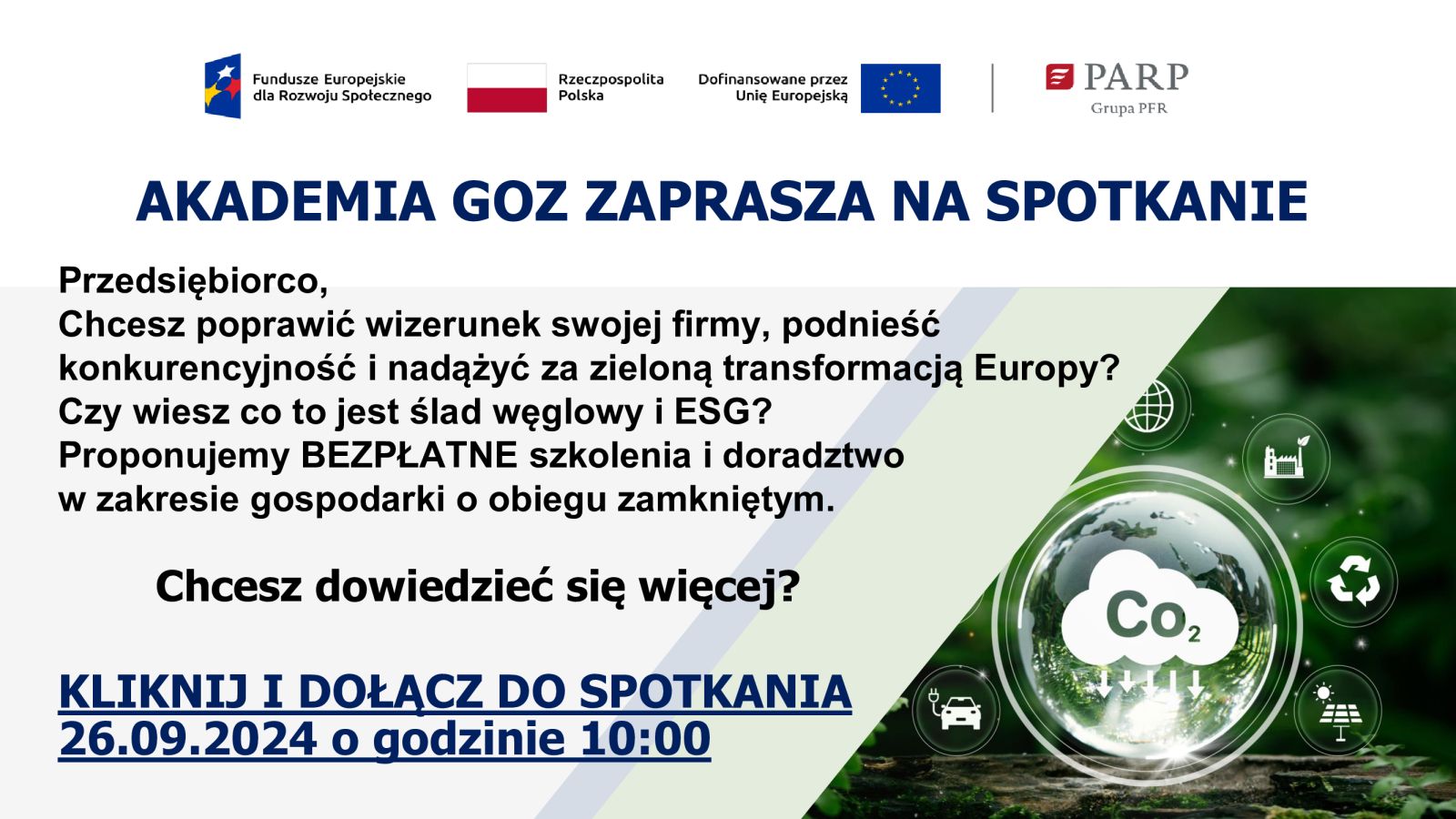 Zdjęcie: AKADEMIA GOZ ZAPRASZA NA SPOTKANIE