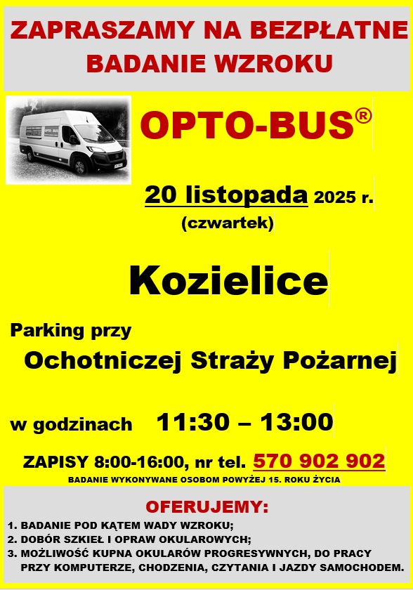 Zdjęcie: Zaproszenie na bezpłatne badanie wzroku