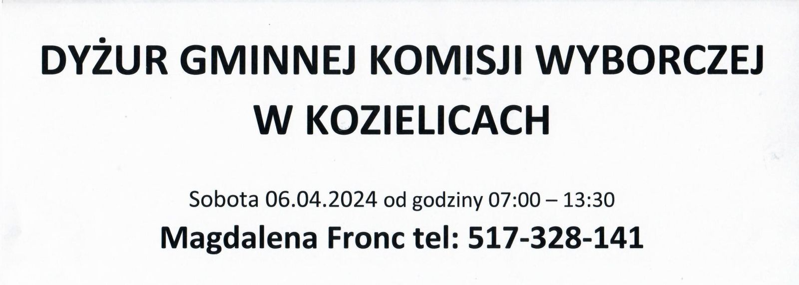 Zdjęcie: DYŻUR GMINNEJ KOMISJI WYBORCZEJ W KOZIELICACH