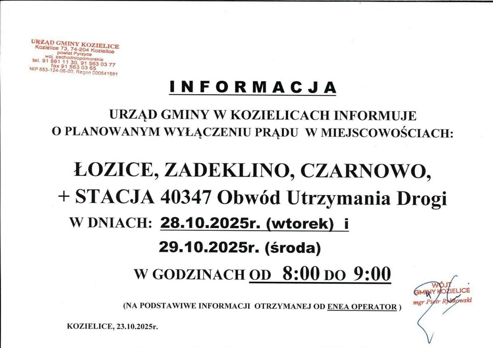 Zdjęcie: INFORMACJA