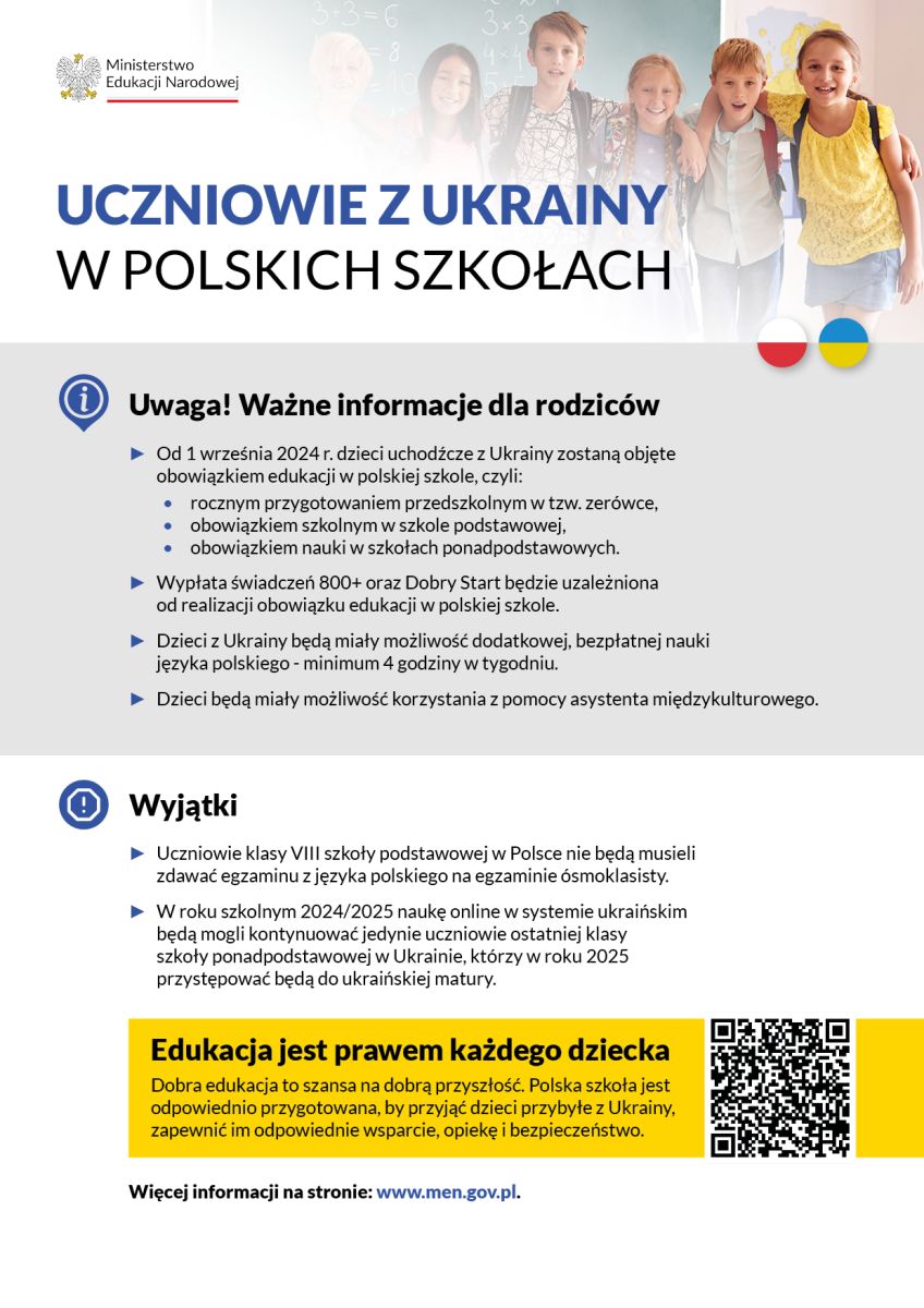 Zdjęcie: UCZNIOWIE UKRAINY W POLSKICH SZKOŁACH