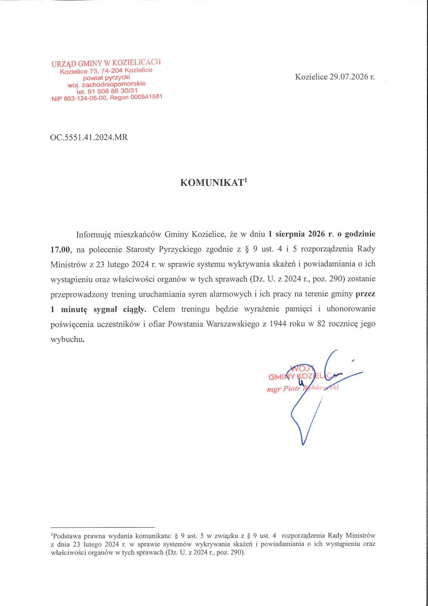 Zdjęcie: KOMUNIKAT !