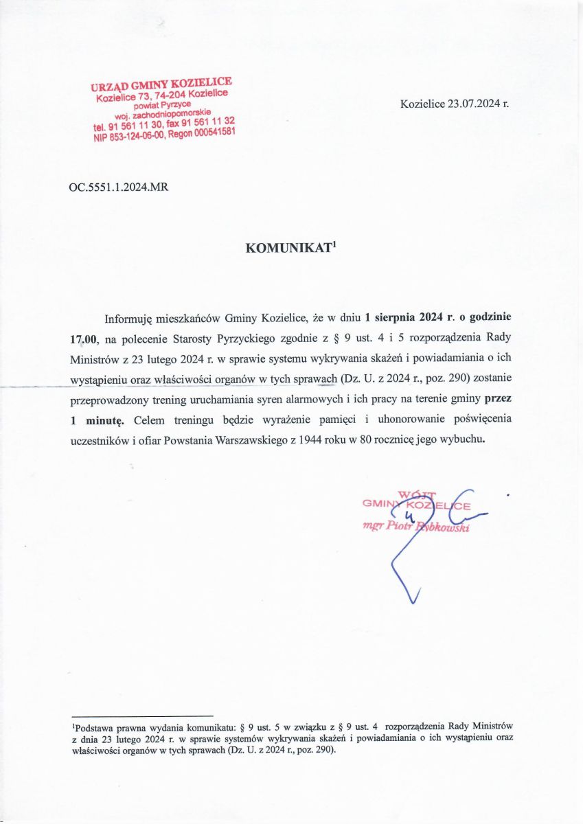 Zdjęcie: WAŻNY KOMUNIKAT
